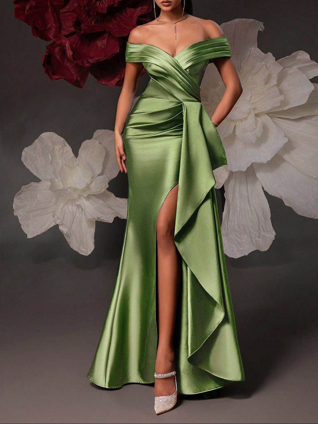Rochie maxi SHEIN, verde