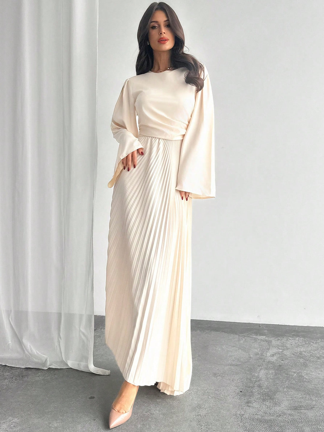 SHEIN maxi ruha, bézs