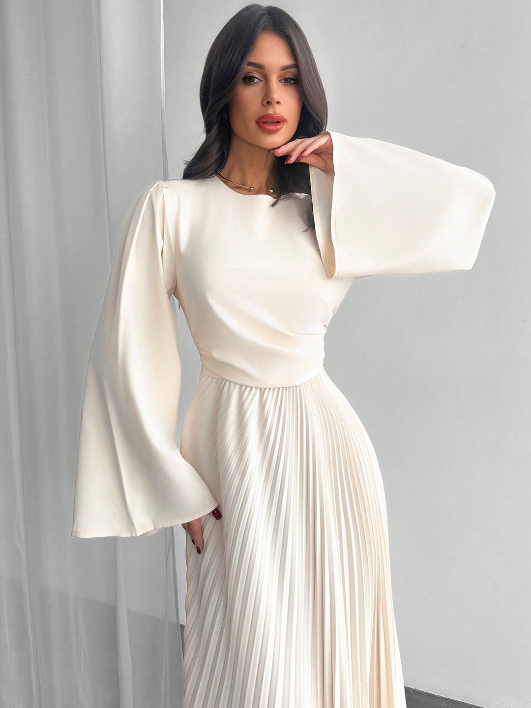 SHEIN maxi ruha, bézs