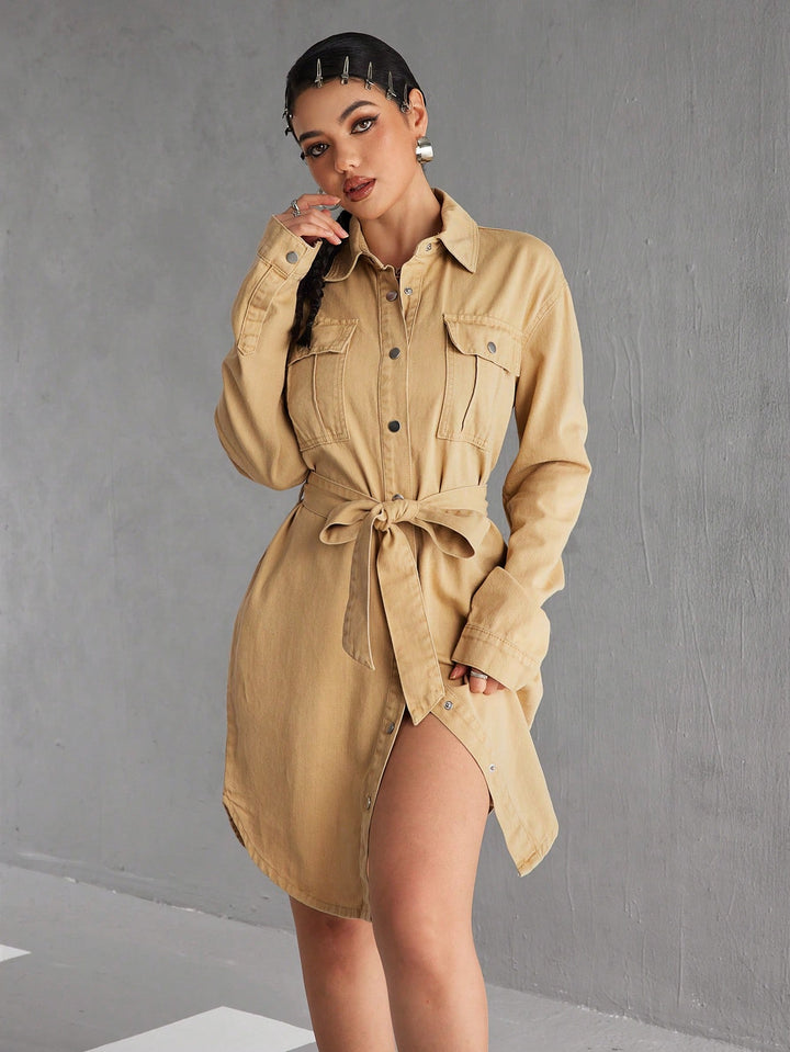 Rochie SHEIN, kaki