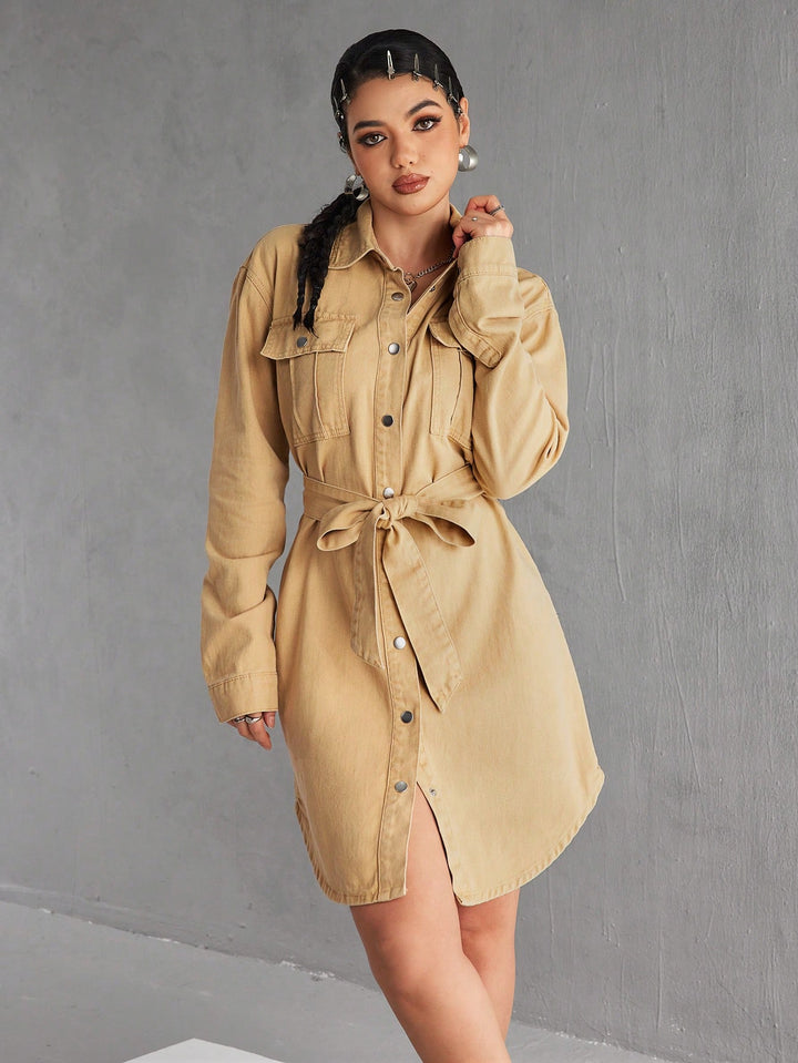 Rochie SHEIN, kaki