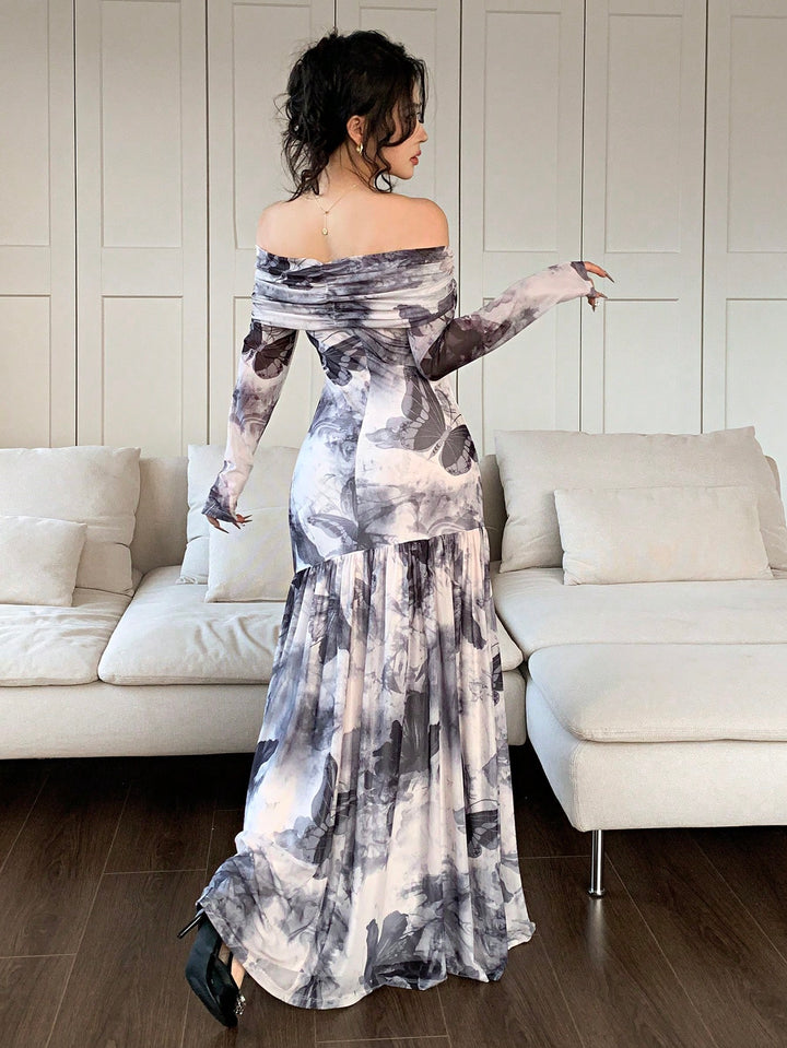 Rochie maxi SHEIN, gri