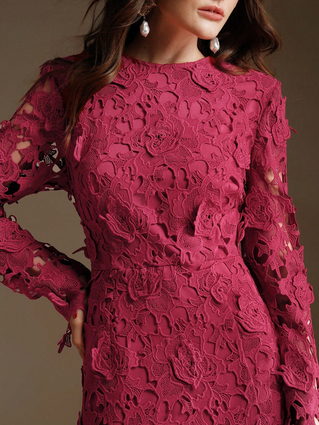 Rochie maxi SHEIN, vișiniu