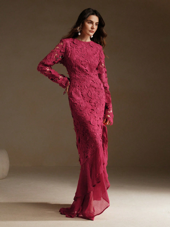 Rochie maxi SHEIN, vișiniu