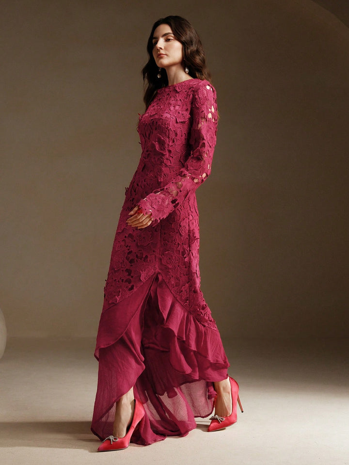 Rochie maxi SHEIN, vișiniu