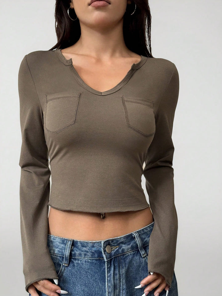 SHEIN blúz, khaki