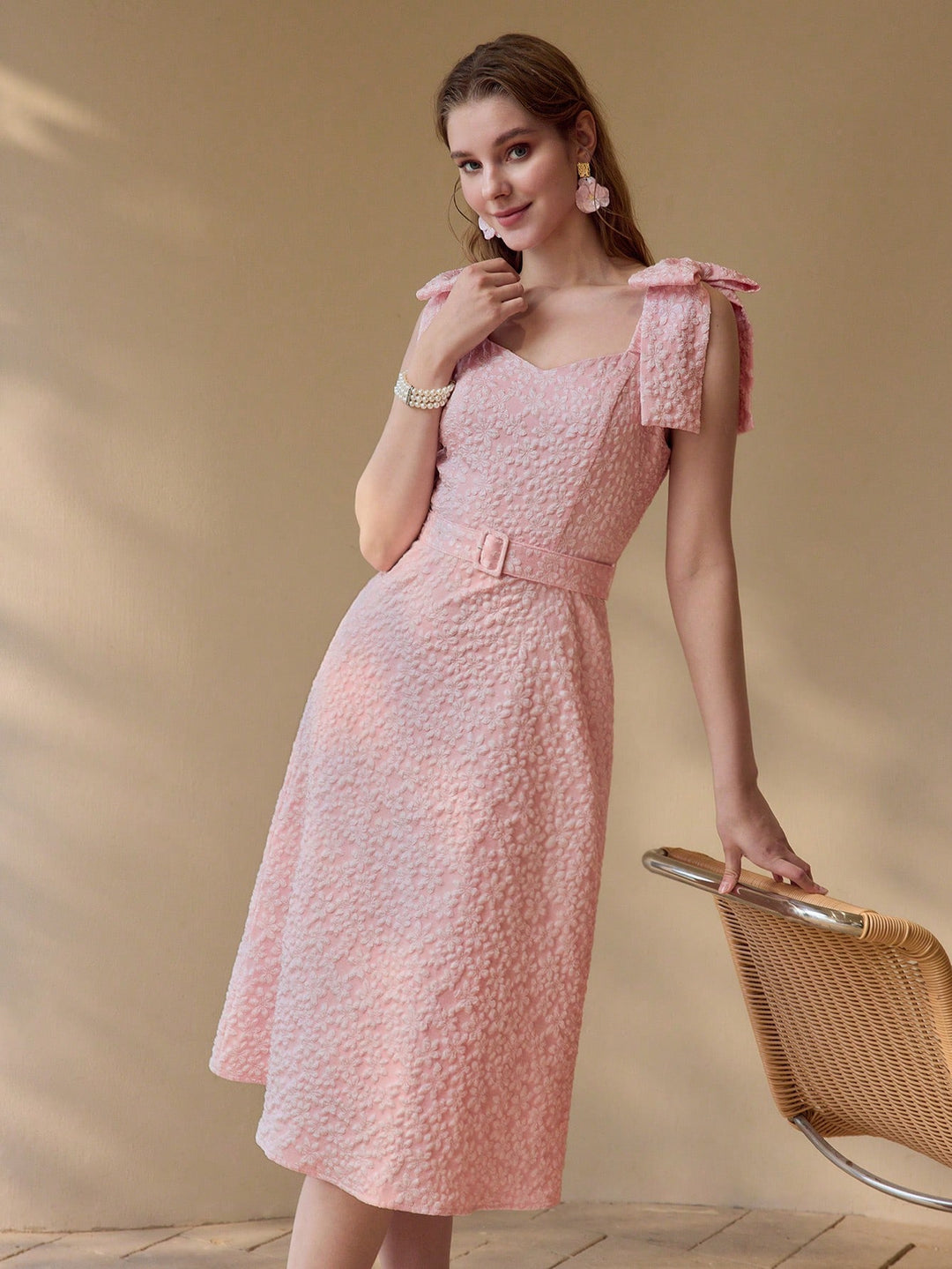 Rochie midi SHEIN, roz