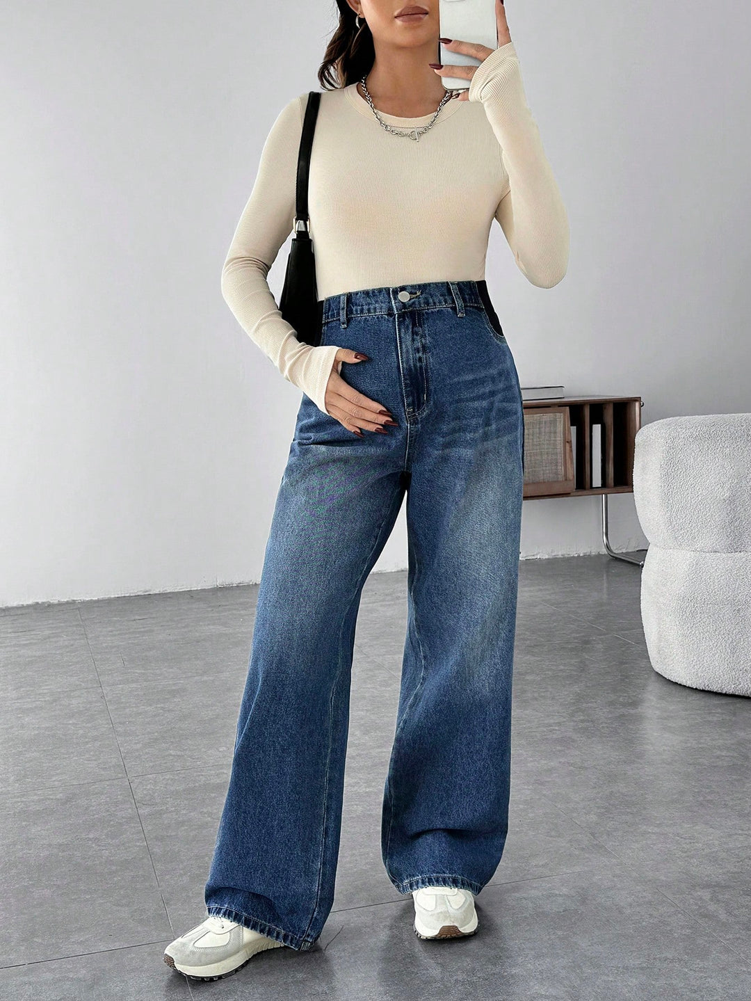 Jeans SHEIN, albastru
