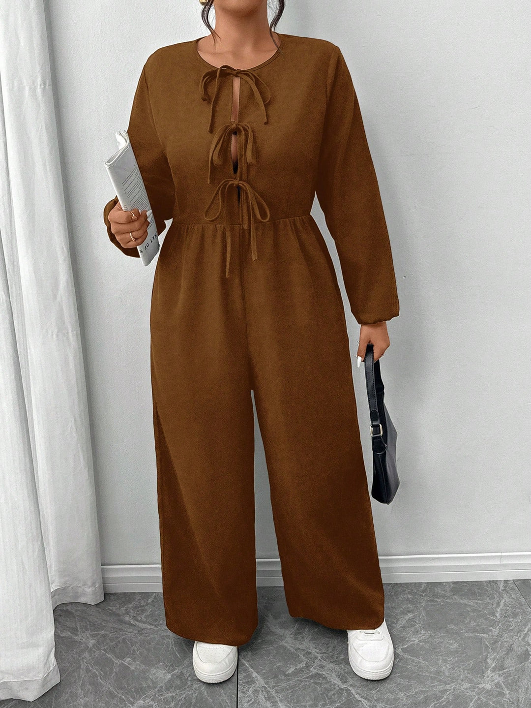 SHEIN kantáros nadrág, khaki