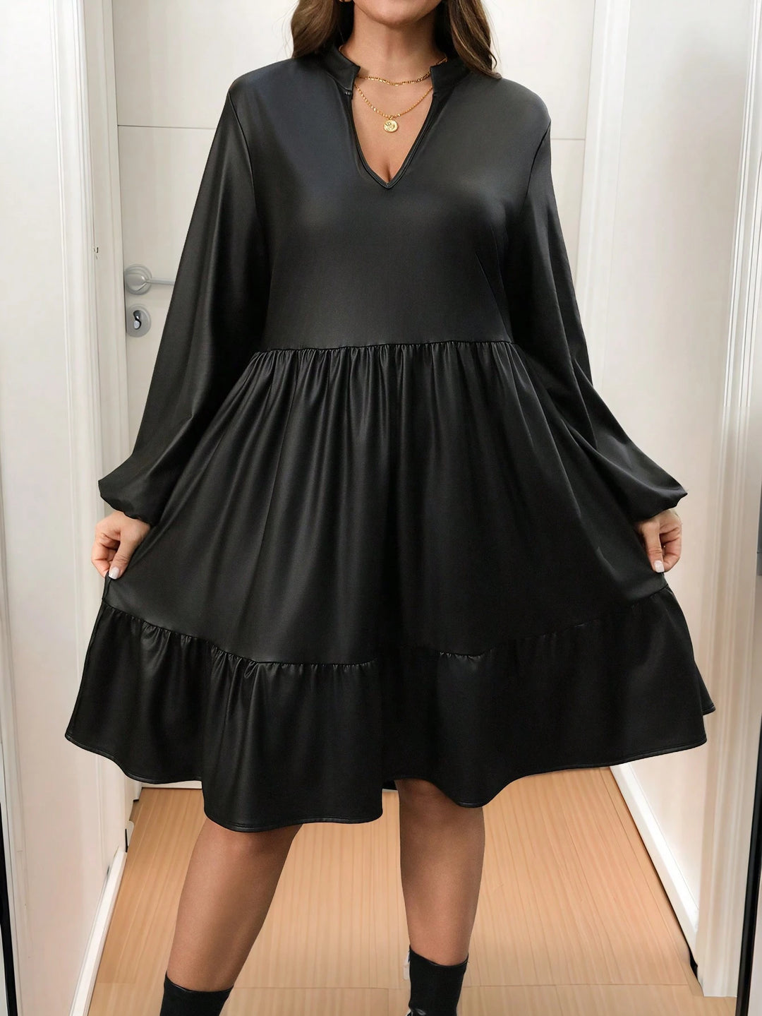 Rochie midi Shein Curve, negru