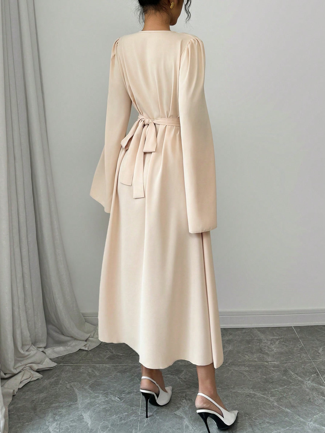 Rochie maxi SHEIN, bej