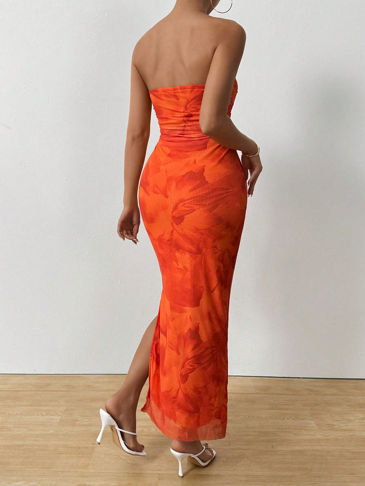 Rochie maxi SHEIN, portocaliu