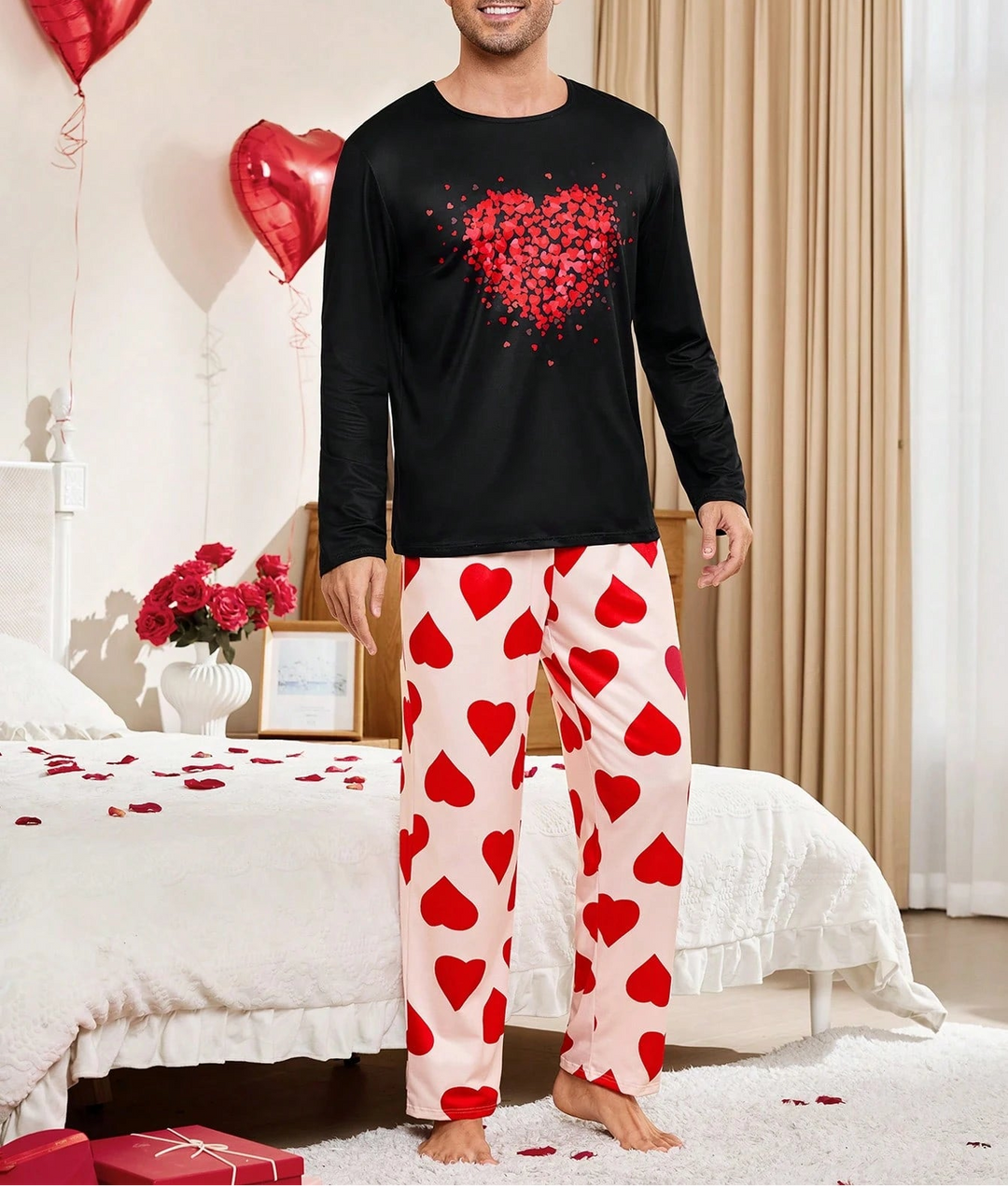 Compleu pijamale MANFINITY by Shein, mix culori