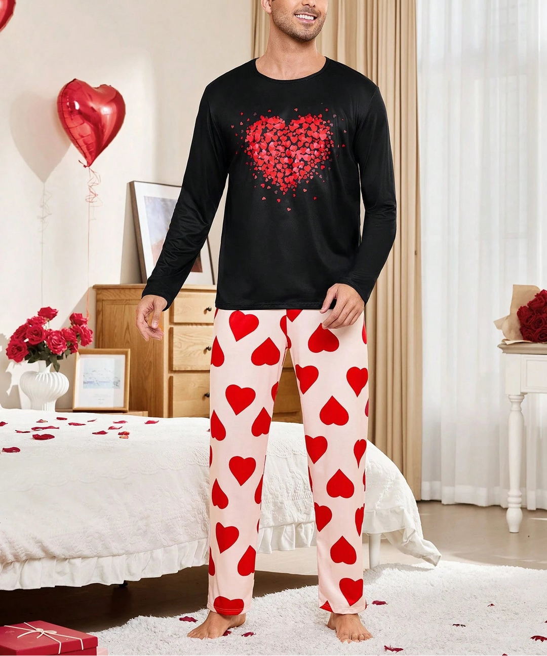 Compleu pijamale MANFINITY by Shein, mix culori