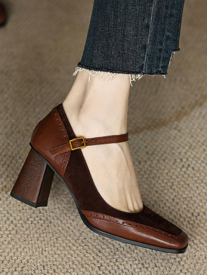 Pantofi cu toc SHEIN, maro