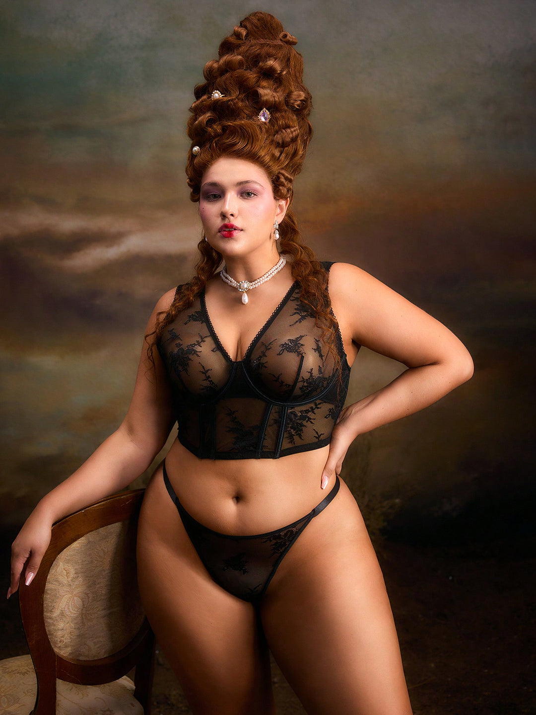 Set de lenjerie SHEIN, negru