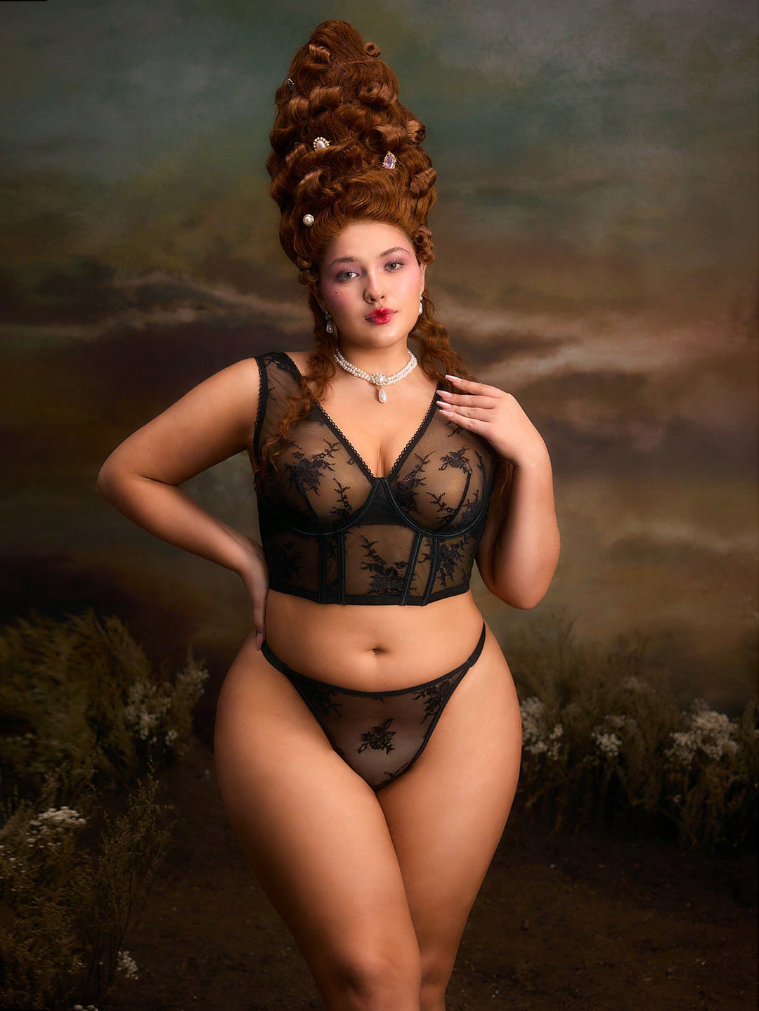 Set de lenjerie SHEIN, negru
