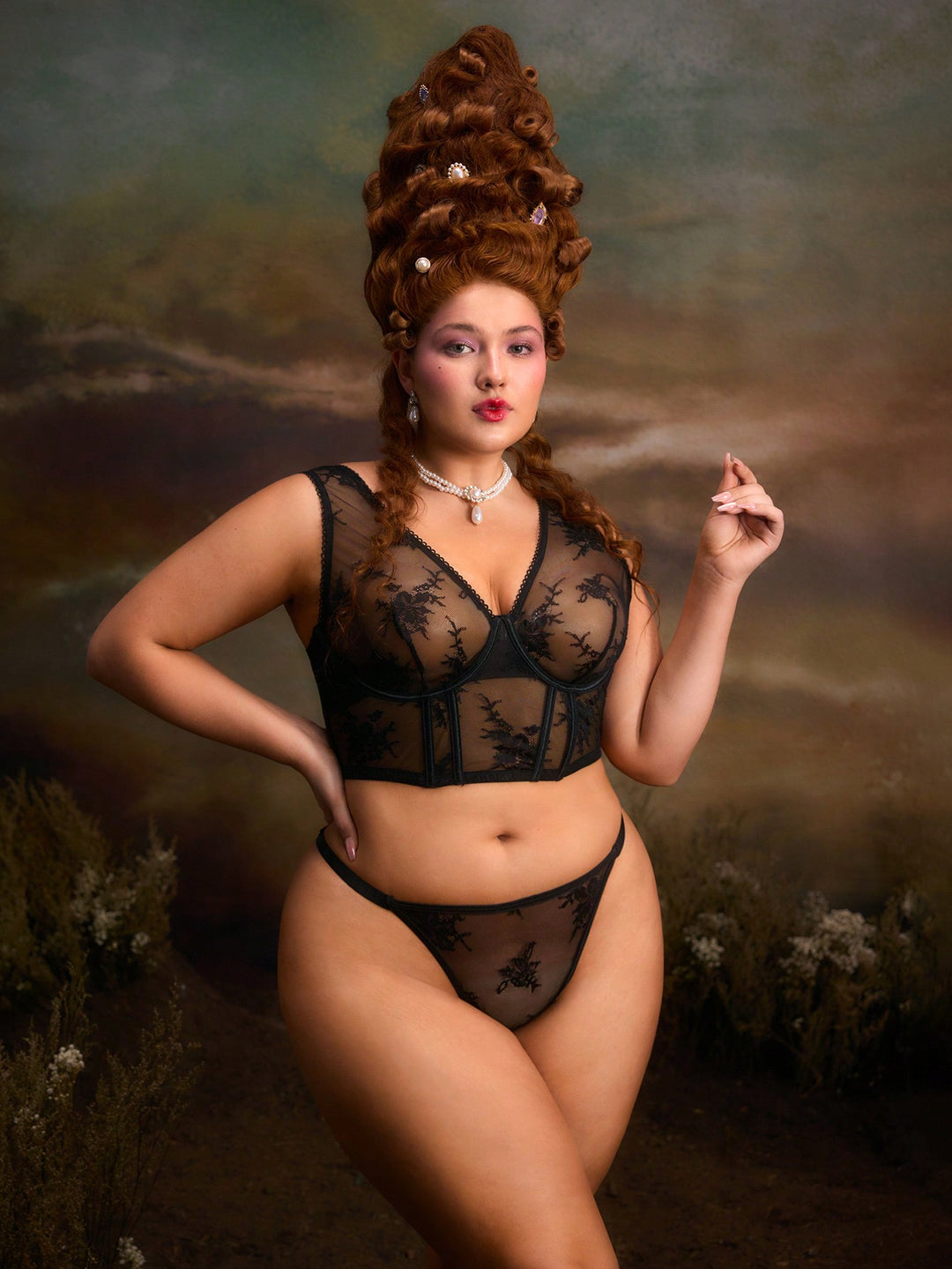 Set de lenjerie SHEIN, negru