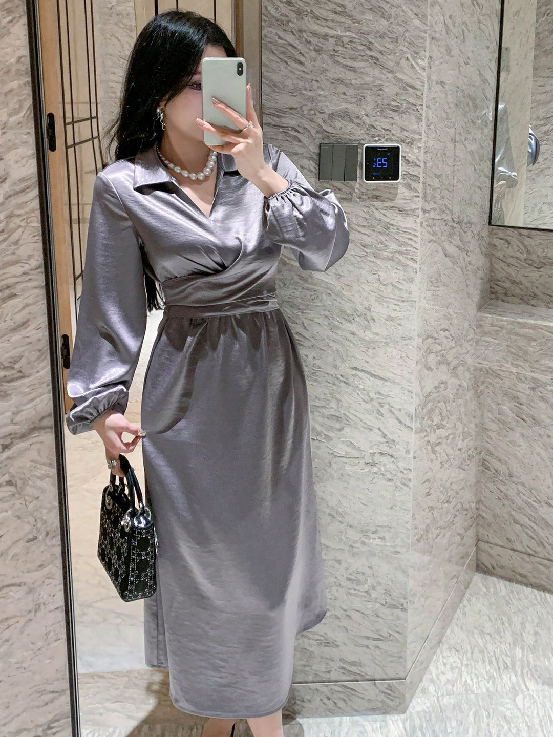 Rochie midi SHEIN, gri