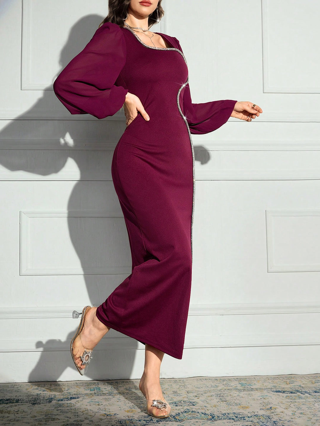 Rochie maxi SHEIN, roșu