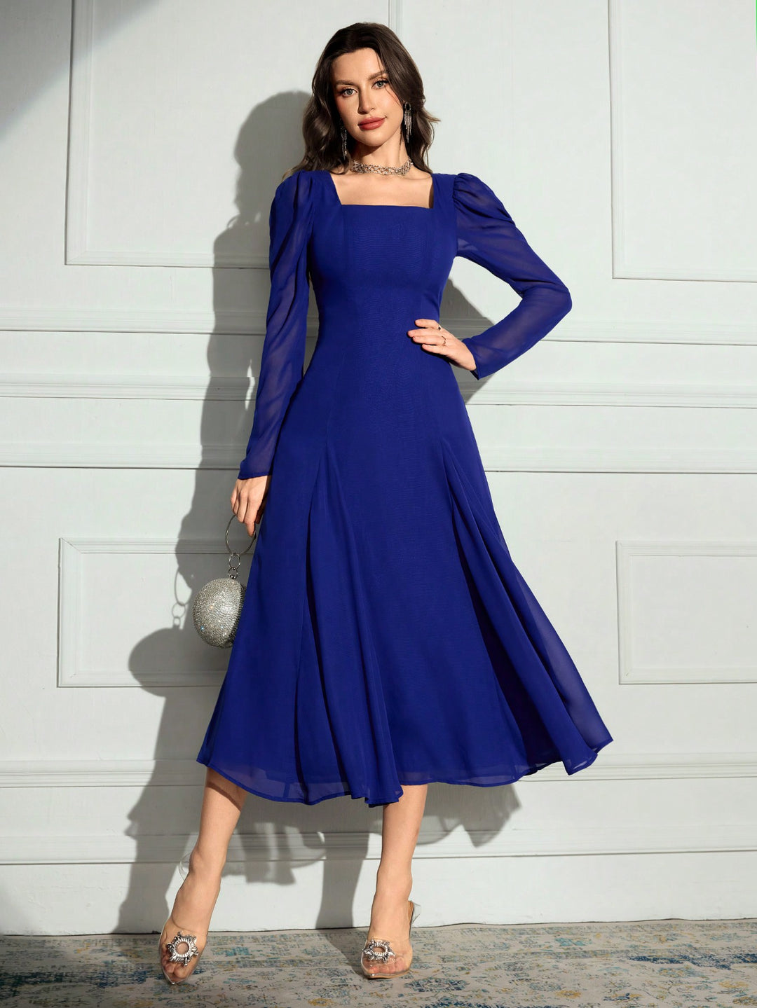 Rochie maxi SHEIN, albastru