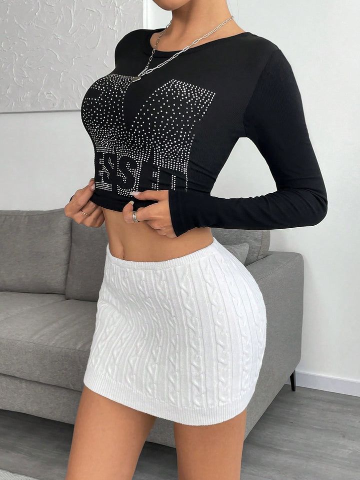 Fustă mini SHEIN, alb