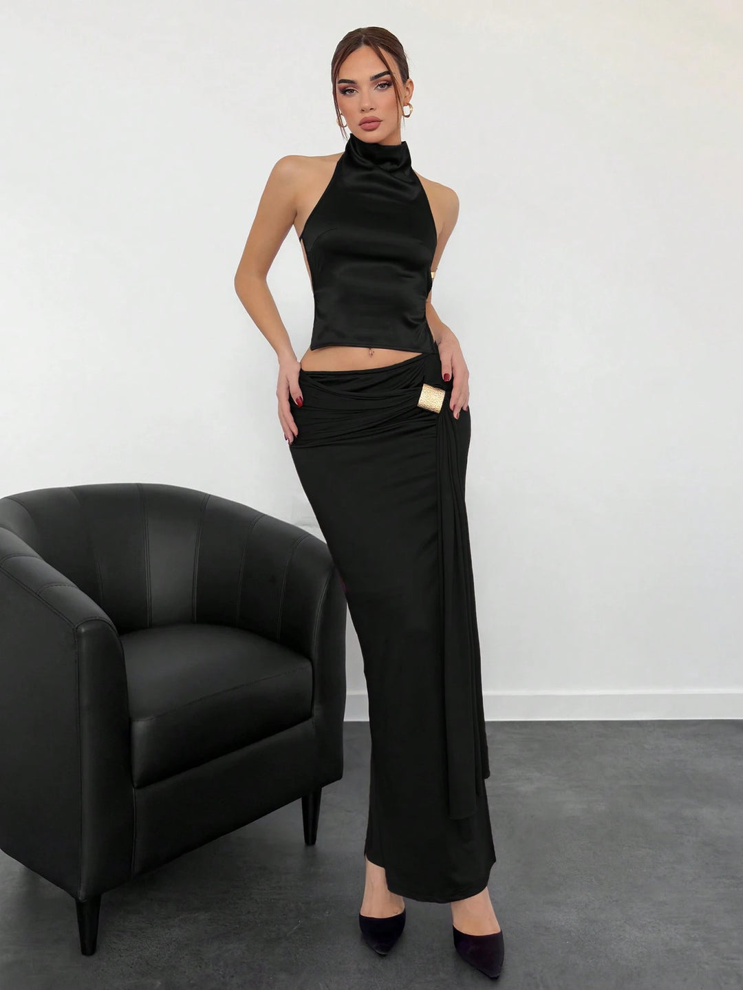 Top SHEIN, negru