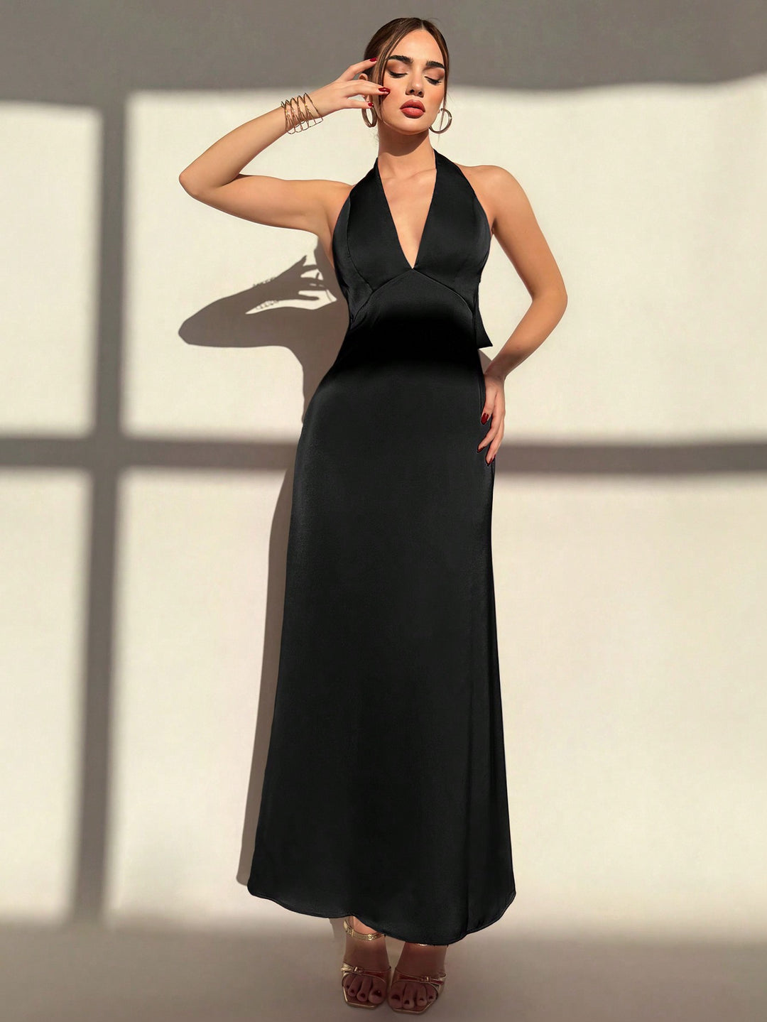 Rochie maxi SHEIN, negru