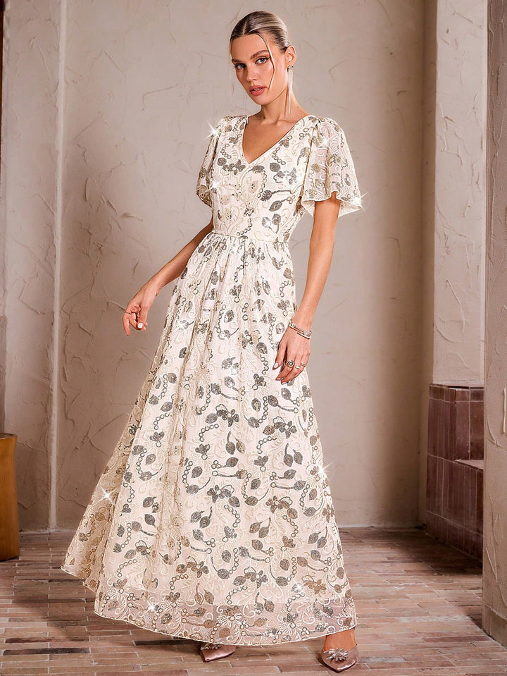 Rochie maxi SHEIN, auriu