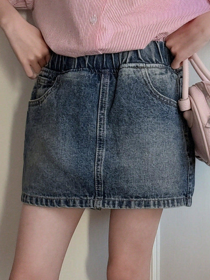 Fustă pantalon SHEIN, albastru