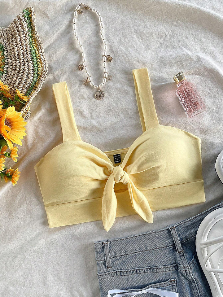 Top SHEIN, galben