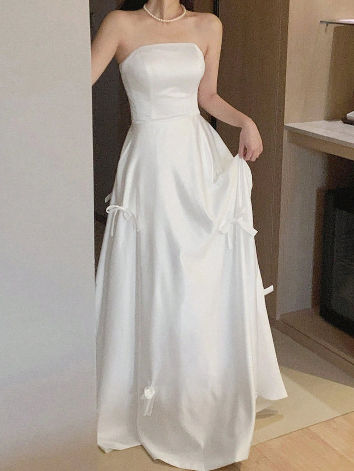 SHEIN maxi ruha, krém