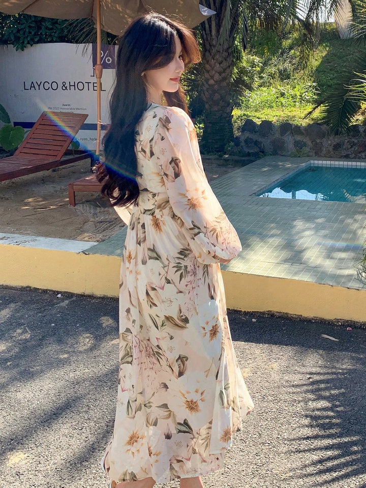 Rochie maxi SHEIN, bej