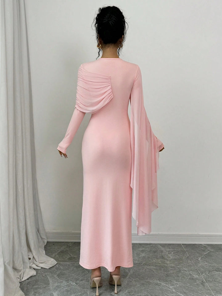 Shein maxi ruha, rózsaszín