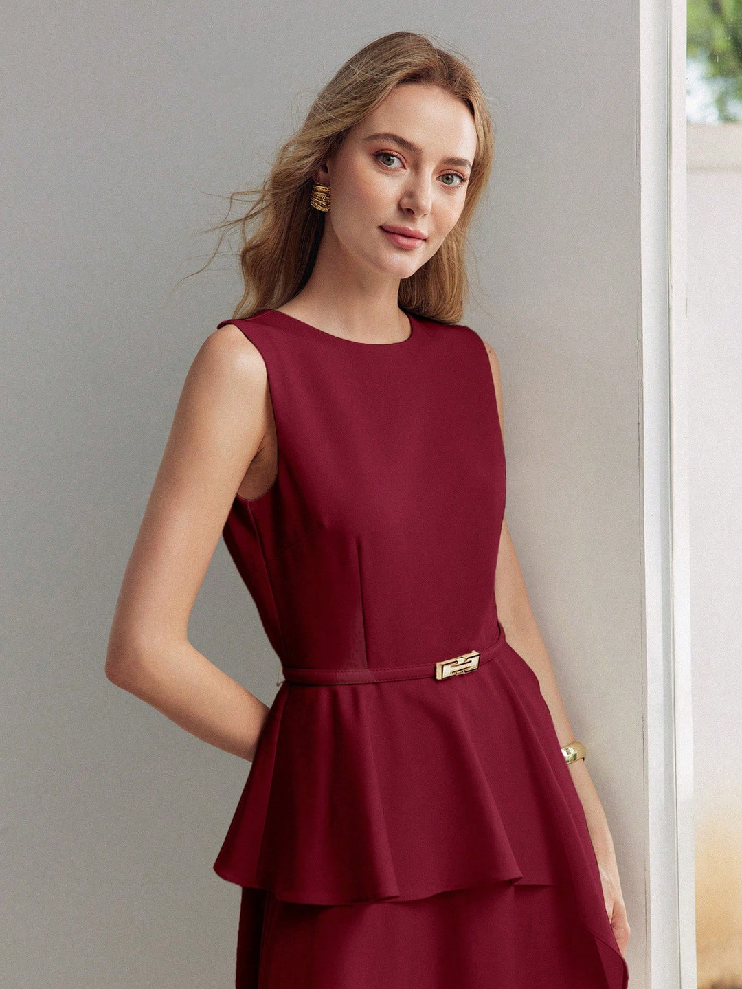 Rochie midi SHEIN, roșu