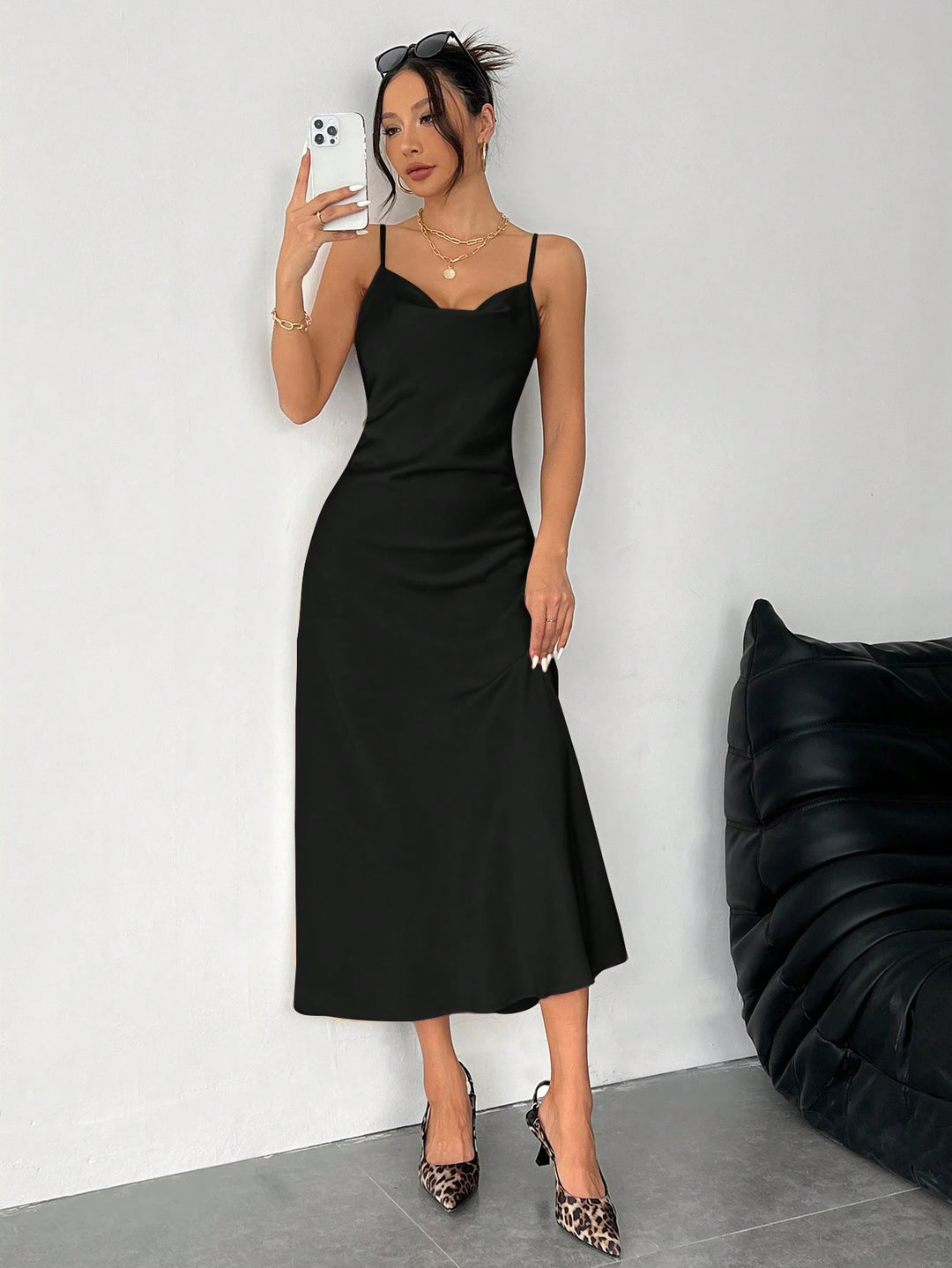 Rochie maxi SHEIN, negru