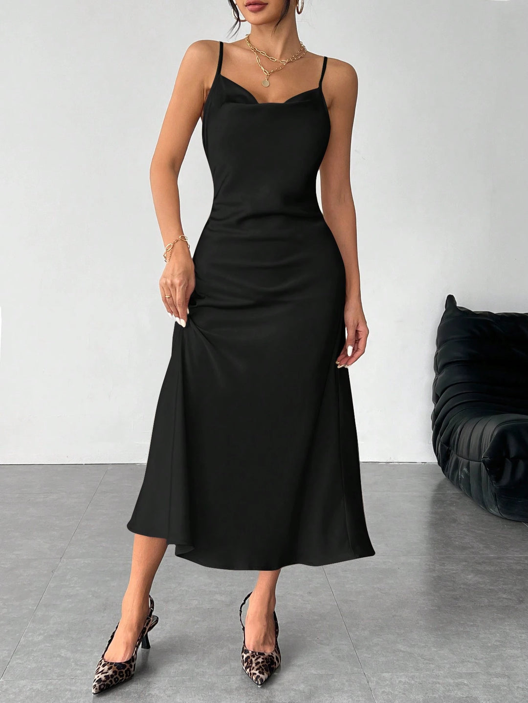 Rochie maxi SHEIN, negru