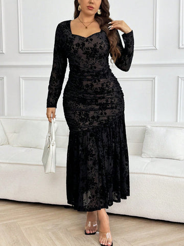 Rochie midi SHEIN, negru