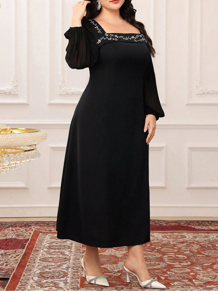 Rochie midi Shein Curve+, negru