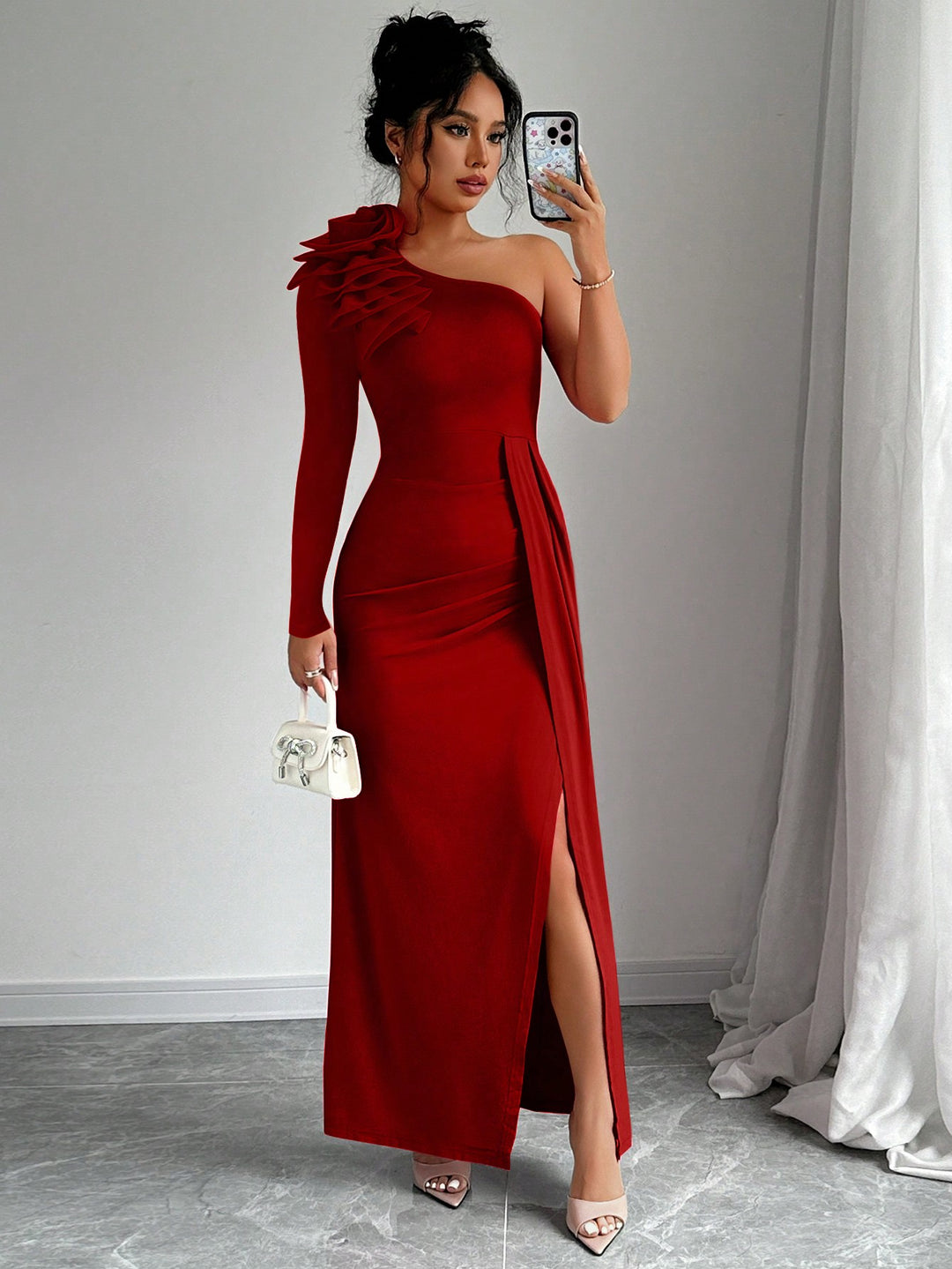 Rochie maxi SHEIN, vișiniu