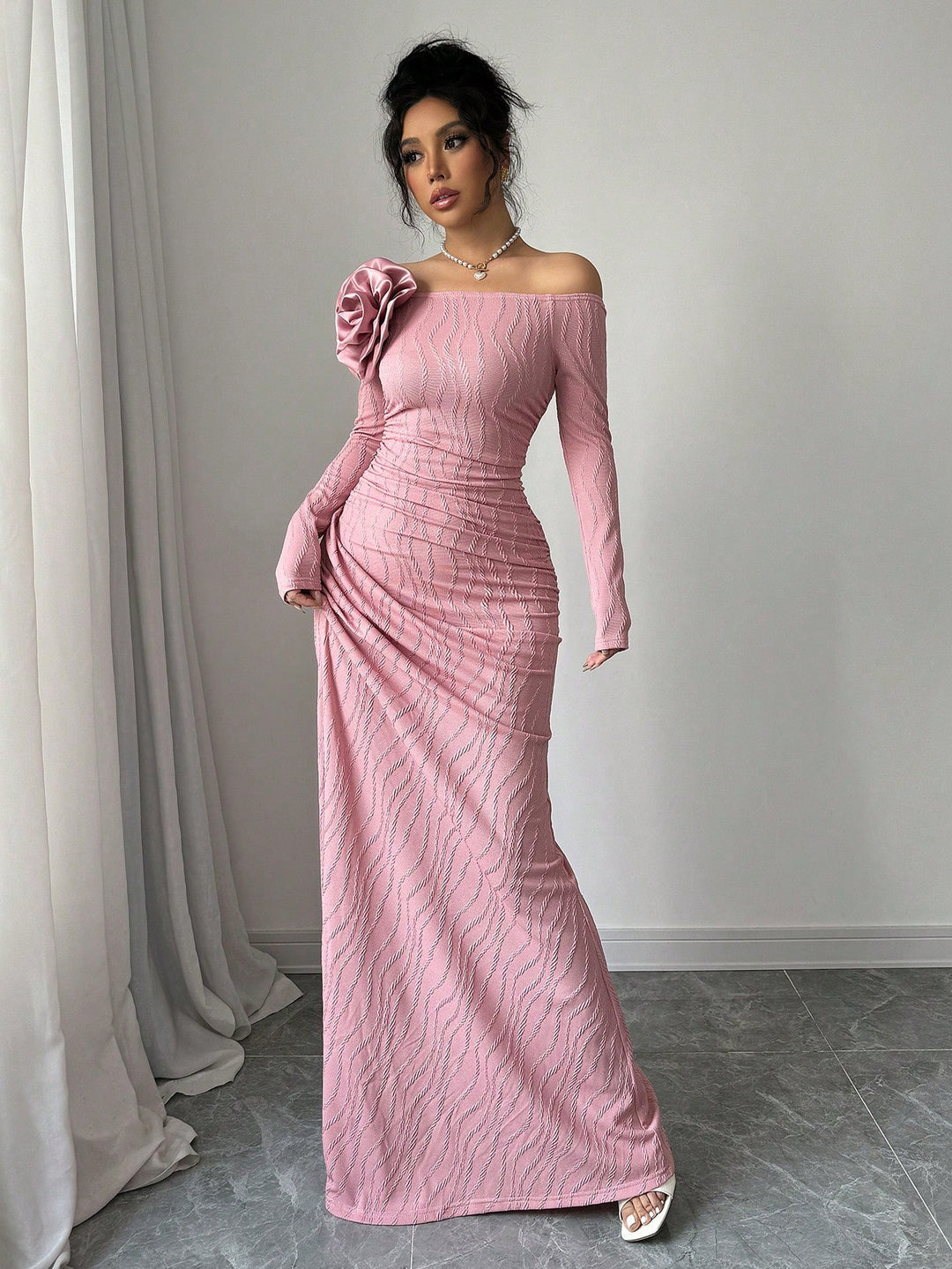 Rochie maxi SHEIN, roz