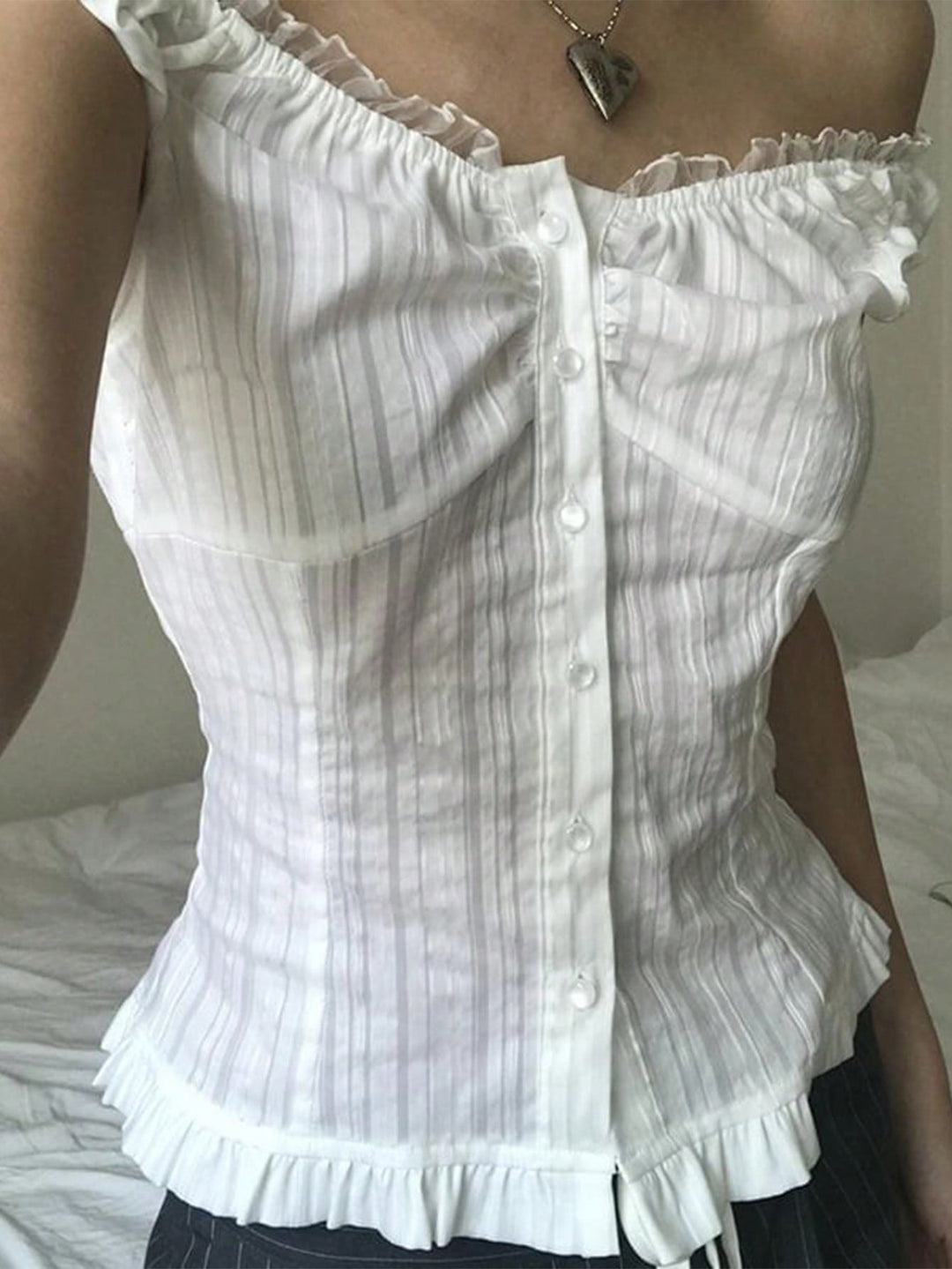 Top SHEIN, alb