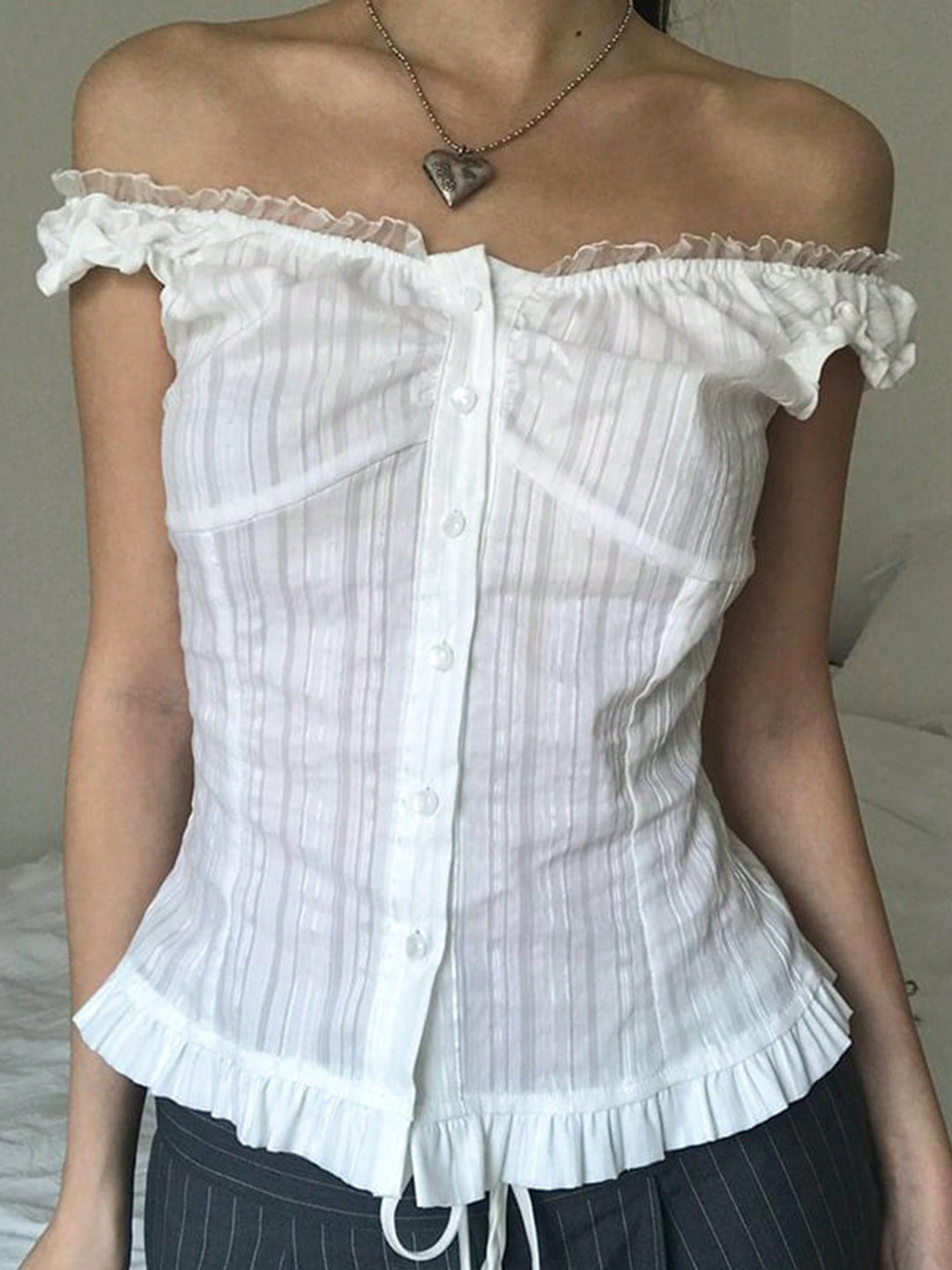 Top SHEIN, alb