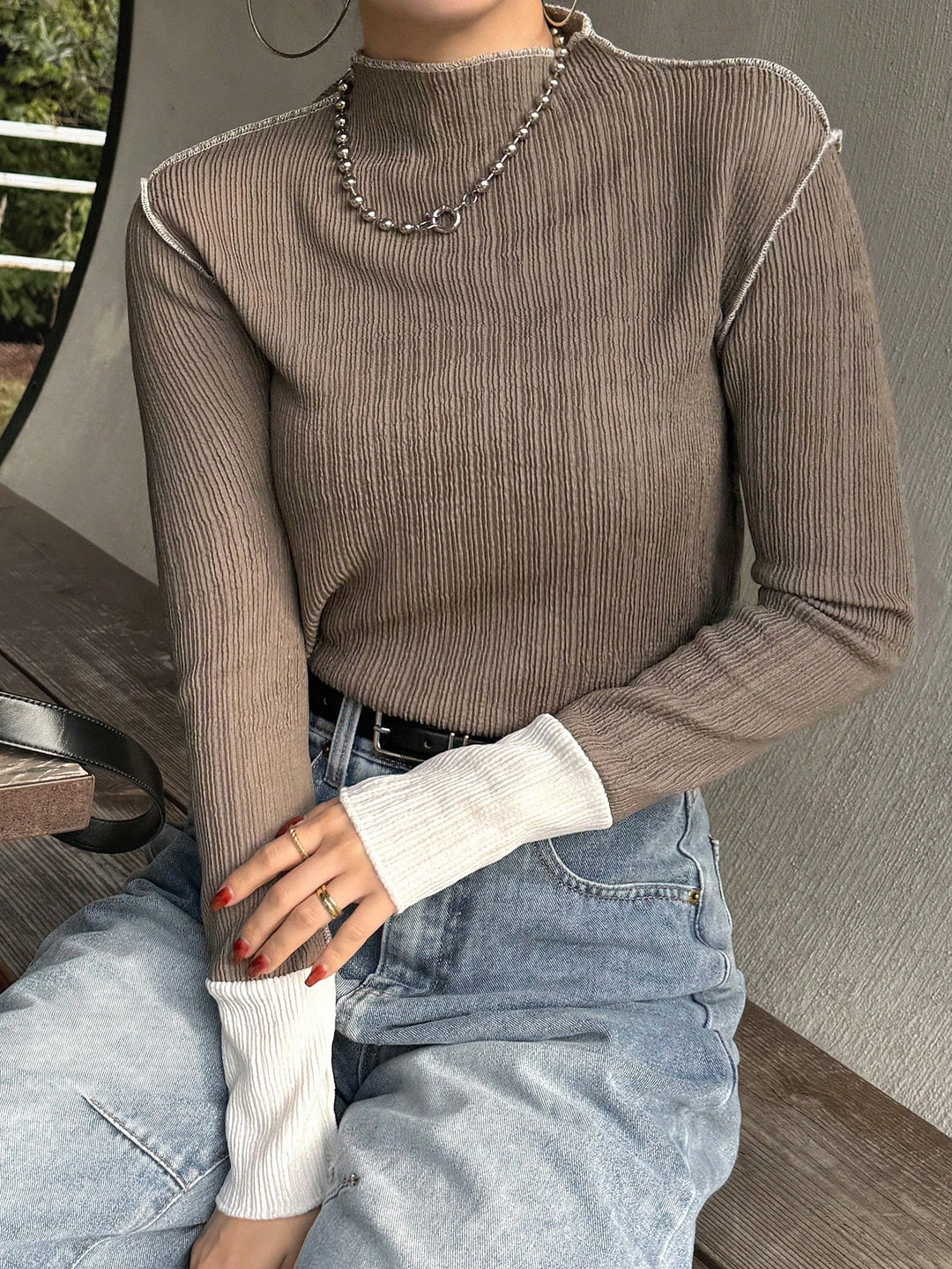 SHEIN szürke blúz