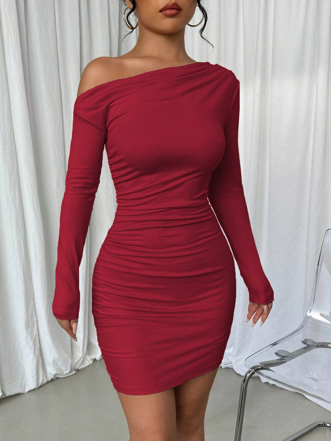 Rochie scurtă SHEIN, vișiniu