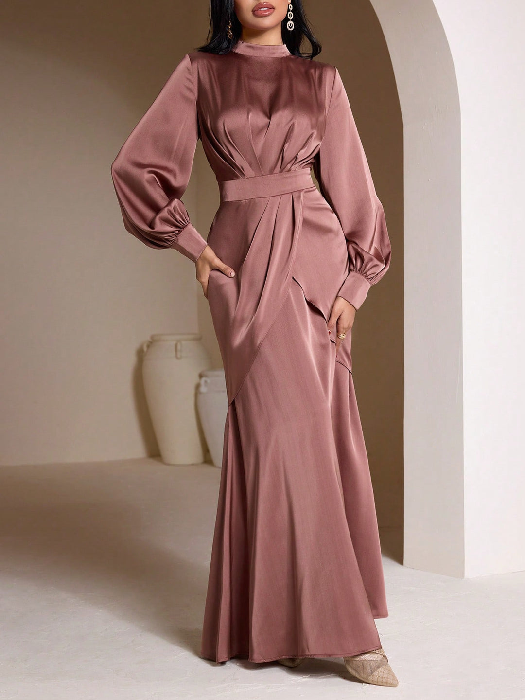 Rochie maxi SHEIN, roz