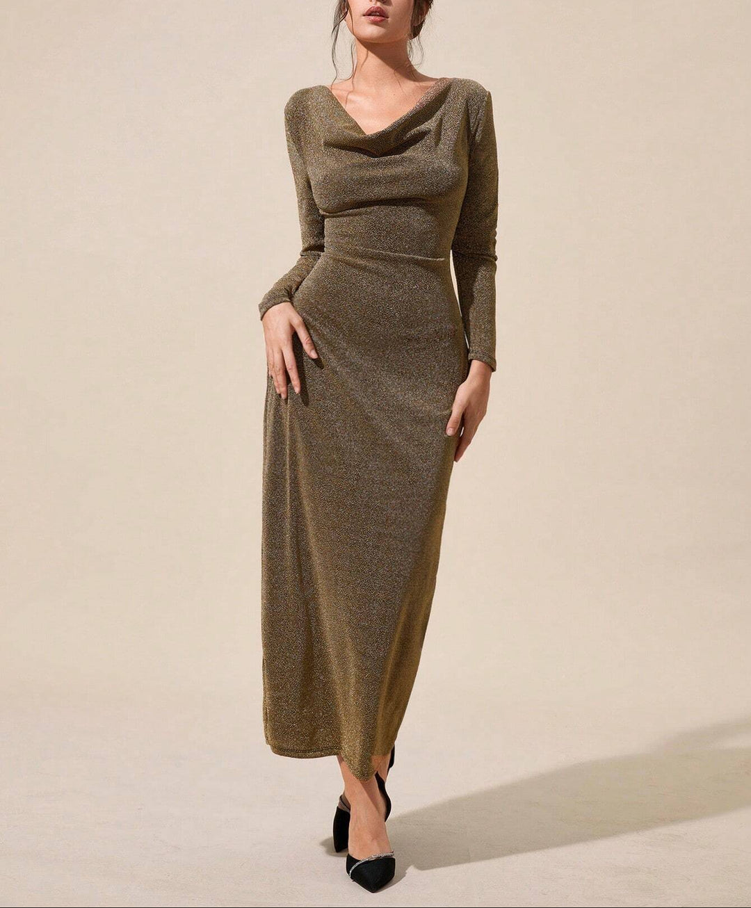 Rochie maxi Shein, auriu