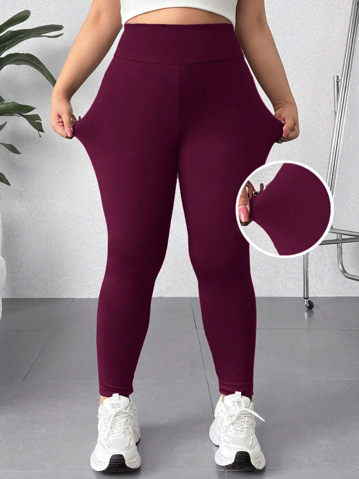 SHEIN bordó leggings