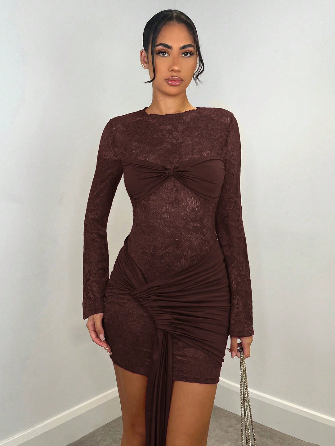 Rochie mini SHEIN, maro