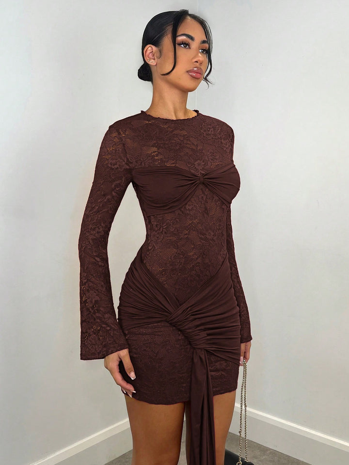 Rochie mini SHEIN, maro